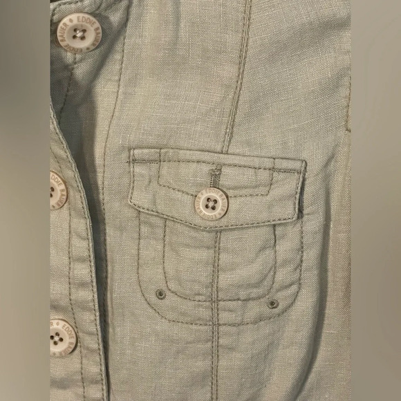 Eddie Bauer 100% linen vintage utility military jacket - Picture 3 of 15